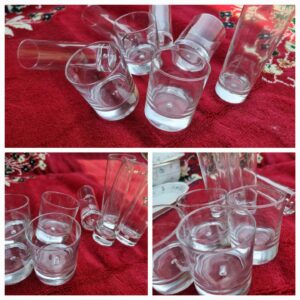 Ensemble de Verres de Table en Cristal (Lot de 8)